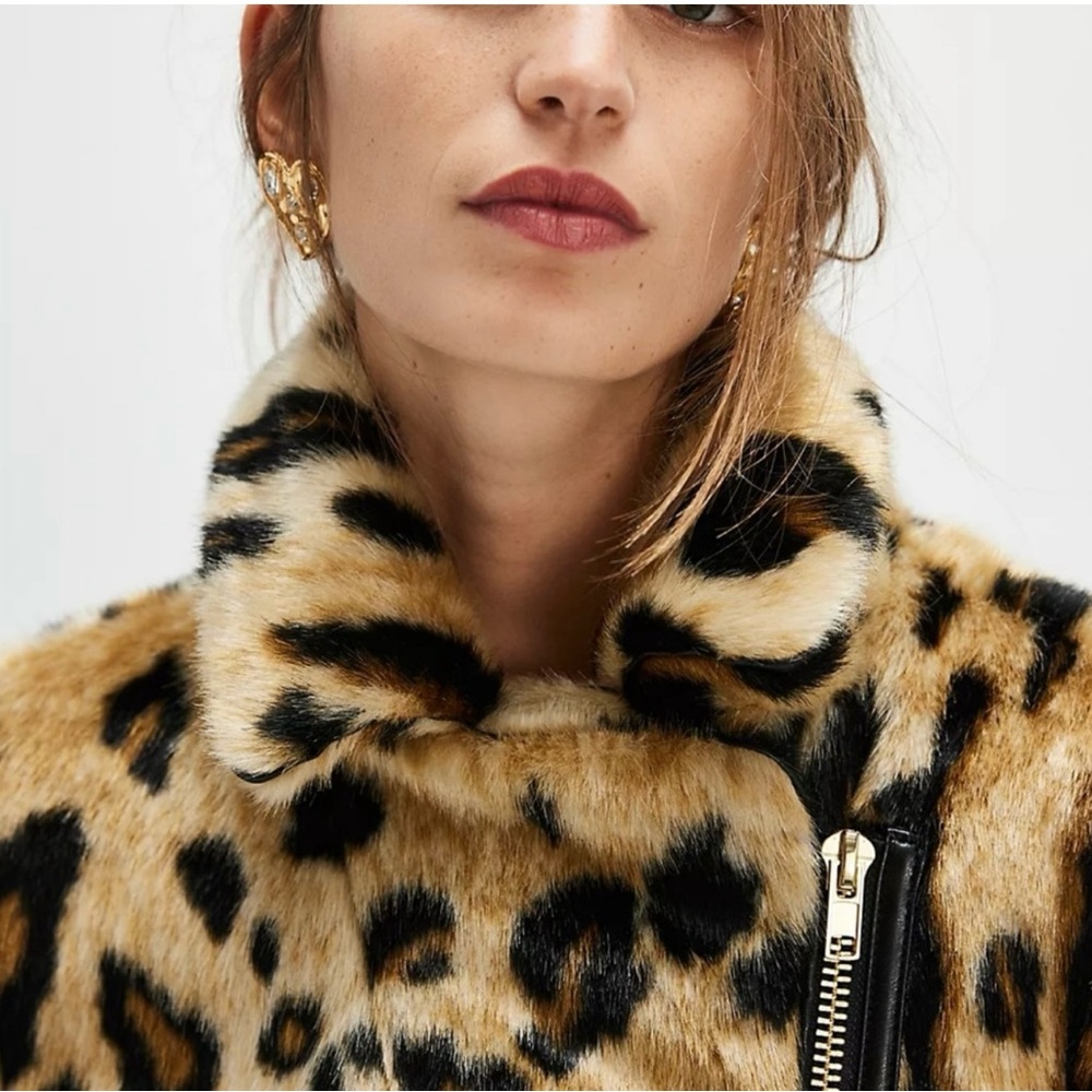Free People Leopard Print Teddy Jacket - Picture 3 of 6